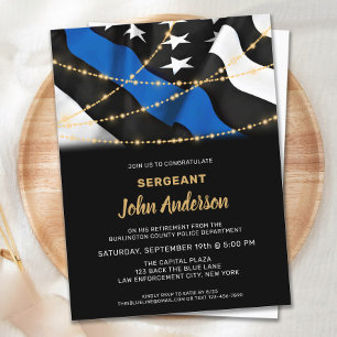 Invitation Carte Postale Police Service de l'application de la loi sur la r