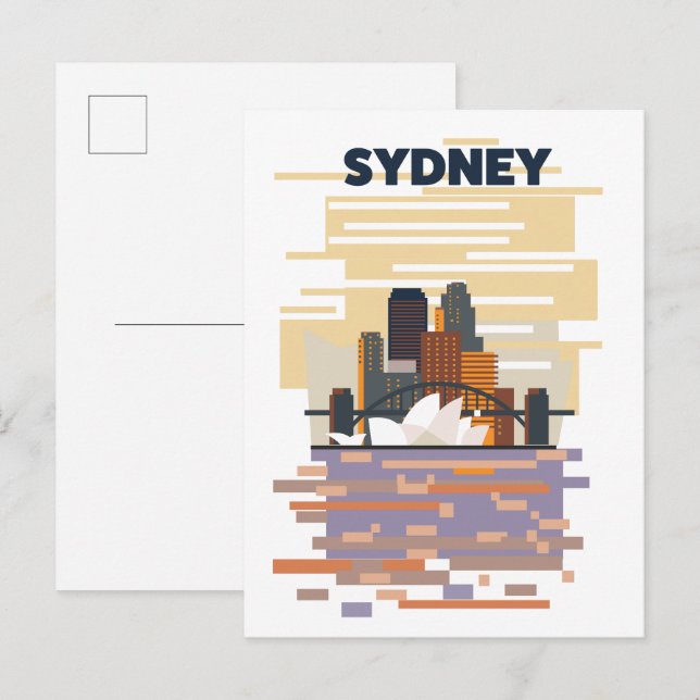 Invitation Carte Postale Port de Sydney (Devant / Derrière)