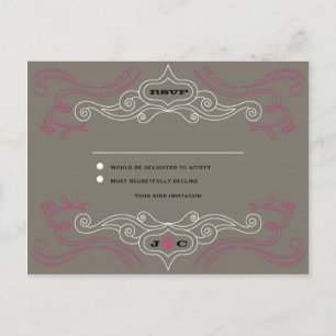 Invitation Carte Postale Poster du Mariage de rouleau de rock 'n' (blanc/no