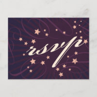 Poster rustique : Eggplant Mariage violet RSVP