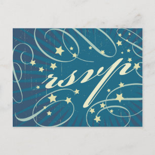 Invitation Carte Postale Poster rustique : Mariage Sandy Beach RSVP