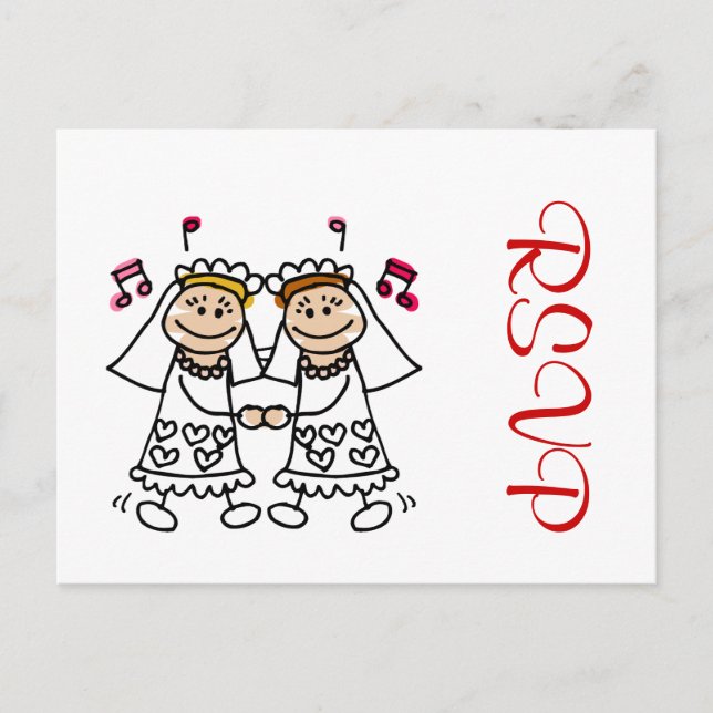 Invitation Carte Postale Première danse lesbienne (Devant)