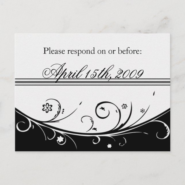 Invitation Carte Postale Prière RSVP (Devant)