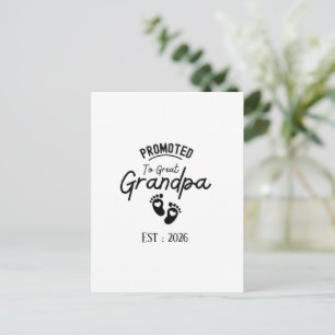Invitation Carte Postale Promu Grand-Père à Venir Estimé 2026