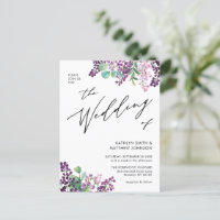 QR Code Tout en un violet Lilac Mariage Floral