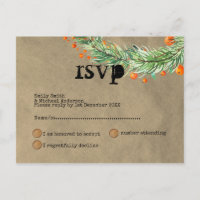 Quirky Rustic Christmas Event RSVP Doodart