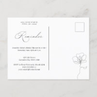 Rappel de fleurs dessiné à la main RSVP Invita