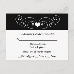 Invitation Carte Postale Réponse de mariage à l'ancre de bateau à l'aquarel