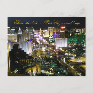Invitation Carte Postale Réponse du Mariage Las Vegas R.S.V.P