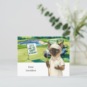 Invitation Carte Postale Retraite de golf pour l'invitation des Amoureux de