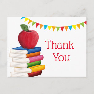 Invitation Carte Postale retraite d'enseignant, Apple, retraite d'enseignan