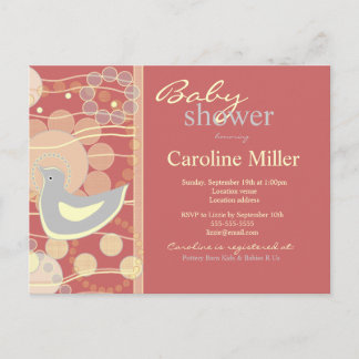 Invitation Carte Postale Retro Dream Bird