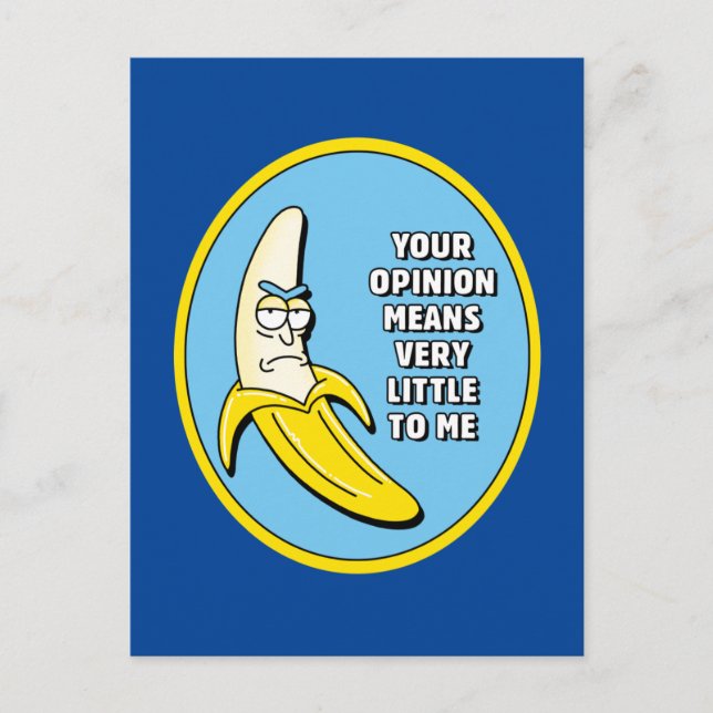 Invitation Carte Postale RICK ET MORTY™ | Badge en brique banane (Devant)