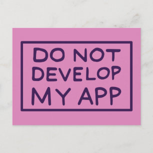INVITATION CARTE POSTALE RICK ET MORTY™ DO NOT DEVELOP MY APP
