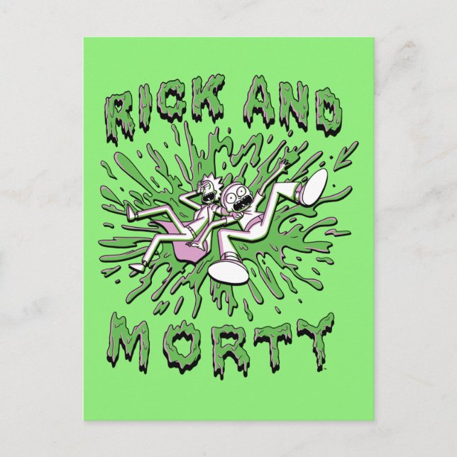 Invitation Carte Postale RICK ET MORTY™ | Falling Into Acid (Devant)