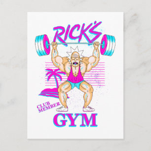 Invitation Carte Postale RICK ET MORTY™  Membre Rick's Gym Club