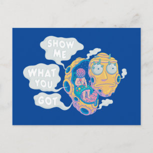INVITATION CARTE POSTALE RICK ET MORTY™   MONTRE-MOI CE QUE TU AS