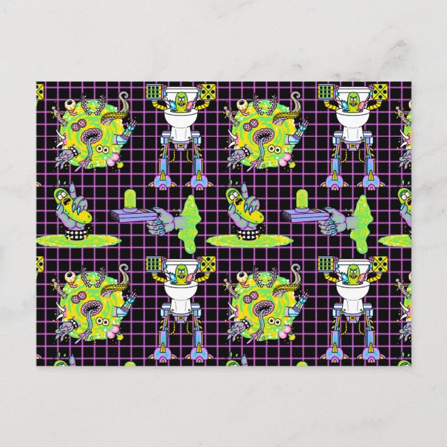 Invitation Carte Postale RICK ET MORTY™ | Motif du portail de prélèvement (Devant)