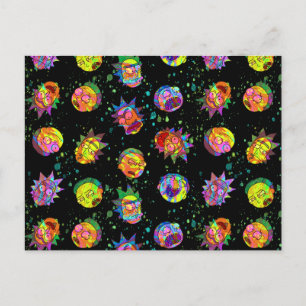 Invitation Carte Postale RICK ET MORTY™ Motif psychédélique