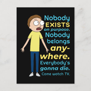 Invitation Carte Postale RICK ET MORTY™   Personne N'Existe À Titre Excepti