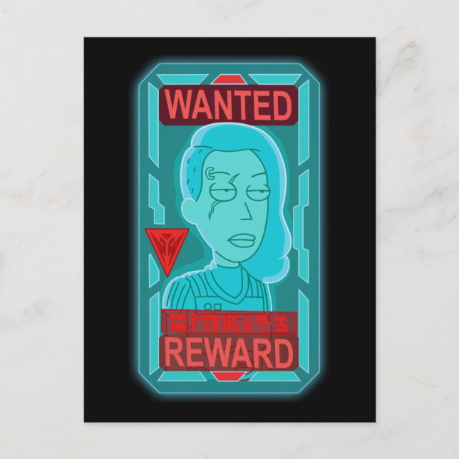 Invitation Carte Postale RICK ET MORTY™ | Poster Recherché Space Beth (Devant)