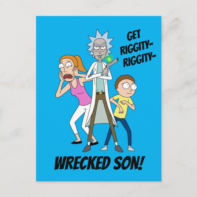 Invitation Carte Postale RICK ET MORTY™ | Rick, Morty et Summer (Devant)