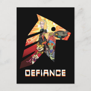Invitation Carte Postale RICK ET MORTY™ Space Beth Defiance Crew