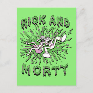Invitation Carte Postale RICK ET MORTY™  Tomber Dans La Tva Acide