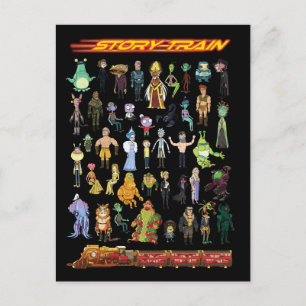 Invitation Carte Postale RICK ET MORTY™   Train d'histoire