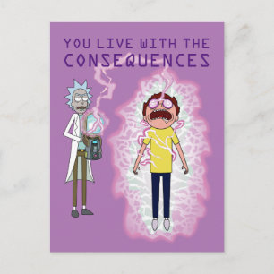 Invitation Carte Postale RICK ET MORTY™   You Live With The Consequences