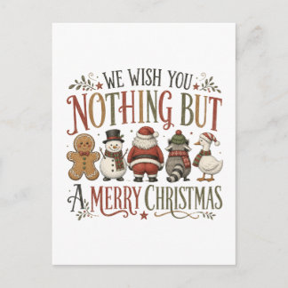 Invitation Carte Postale Rien qu'un joyeux Noël