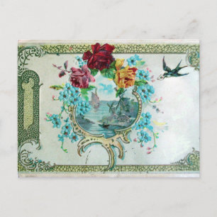 INVITATION CARTE POSTALE ROMANTIQUE 3