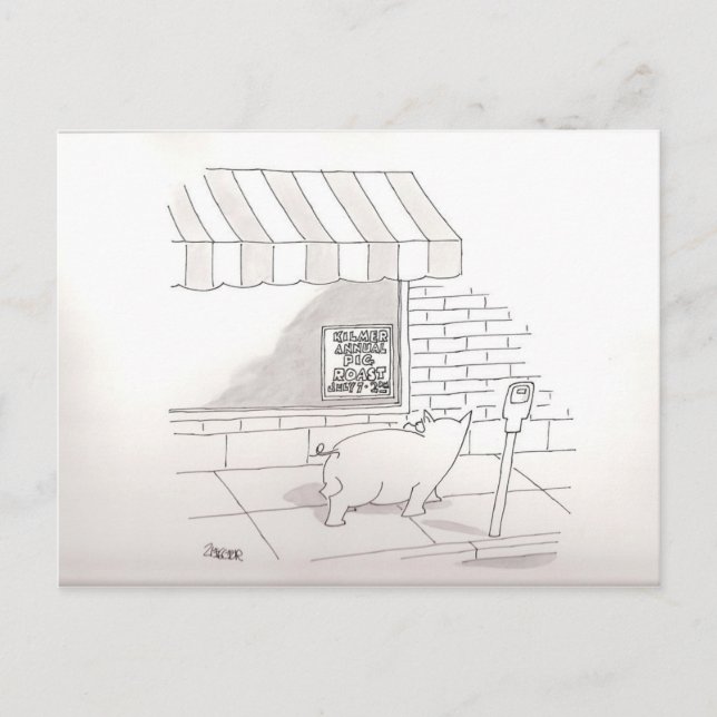 Invitation Carte Postale Rôti de porc (Devant)