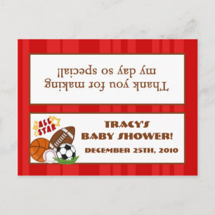 Invitation Carte Postale Rouge All-Star épatant de sac de sucrerie