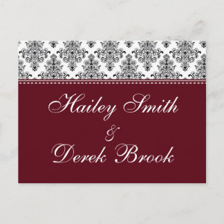 Invitation Carte Postale RSVP - Vin