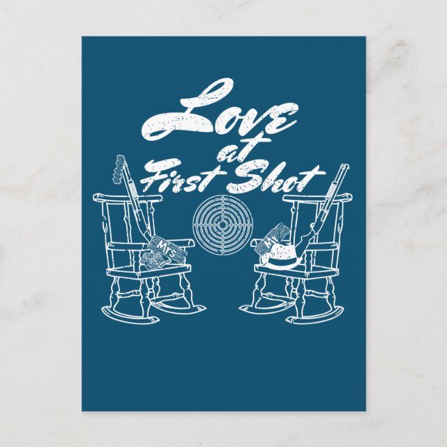 Invitation Carte Postale Rustic Country Grange Mariage Fête Chasse Couple (Devant)