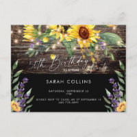 Rustique 50e anniversaire tournesol noir anniversa