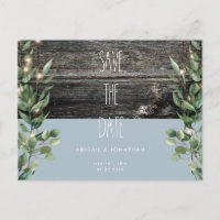 Rustique Icy Blue Foliage Mariage Enregistrer la d