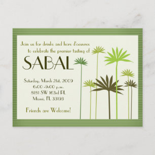 Invitation Carte Postale SABAL : : Miami