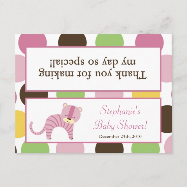 Invitation Carte Postale Sac de Goody Topper Jungle Queen Tiger Safari Anim (Devant)