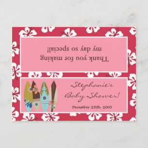 Invitation Carte Postale Sac de Goody Topper rose Hawaiian Luau Tropical