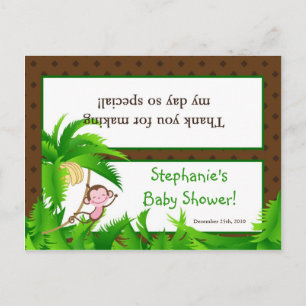 Invitation Carte Postale Sac Goody Topp Singe Swing Jungle Safari Animal
