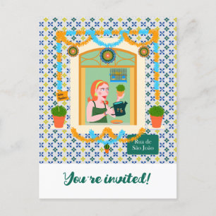 Invitation Carte Postale Saint John Portugais Festa Voisin