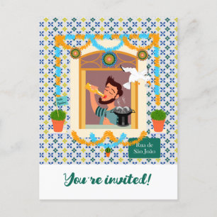 Invitation Carte Postale Saint John Portugais Festa Voisin