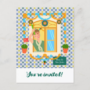 Invitation Carte Postale Saint John Portugais Festa Voisin