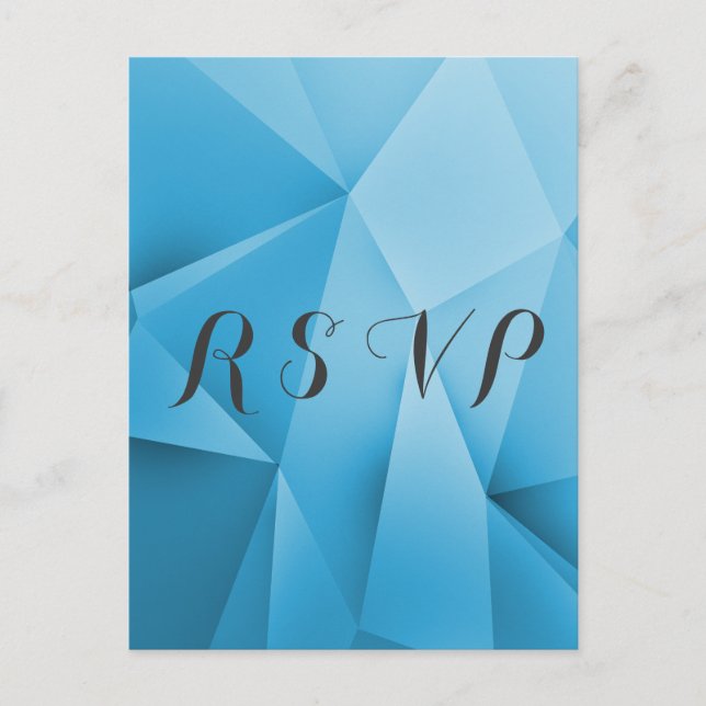 Invitation Carte Postale Sapphire Jewel Tones Wedding RSVP Postcard (Devant)