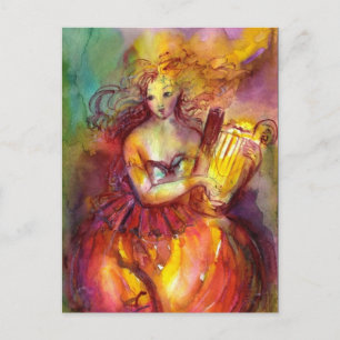 INVITATION CARTE POSTALE SAPPHO, MUSIQUE DE DANSSE ET POÉSIE