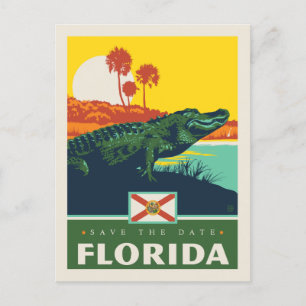 Invitation Carte Postale Sauver la date Floride