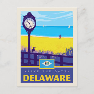 Invitation Carte Postale Save the date   Delaware 2