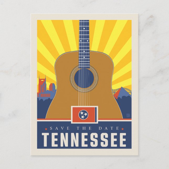 Invitation Carte Postale Save the date | Tennessee 2 (Devant)